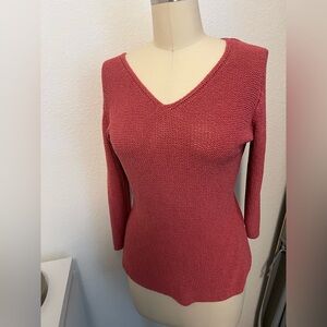 Eileen Fisher Rose Textured Knit Top